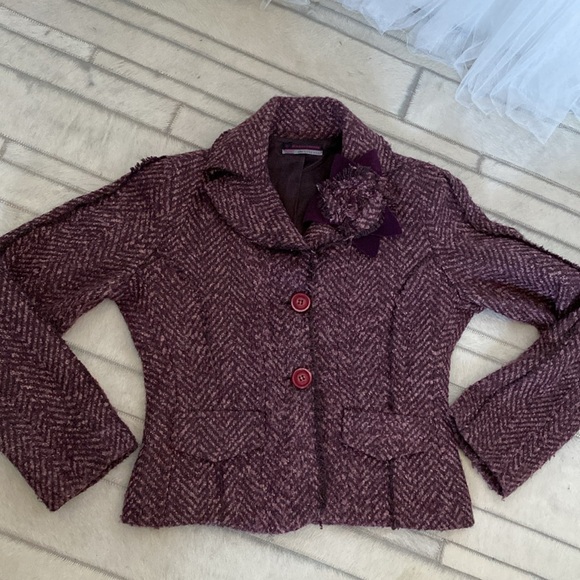 Rinascimento boiled acrylic blazer sweater! Business, classic, office! Size M - Picture 13 of 16